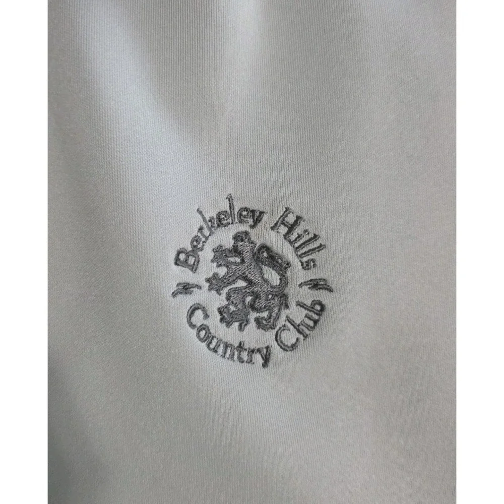 Antigua Gray Casual Beverly Hills Country Club Logo Quarter-Zip Top‎ Size Medium